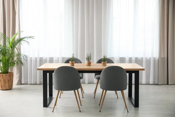 Intérieur Chambre Moderne Avec Chaises Table — Photo