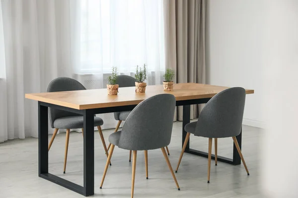 Intérieur Chambre Moderne Avec Chaises Table — Photo