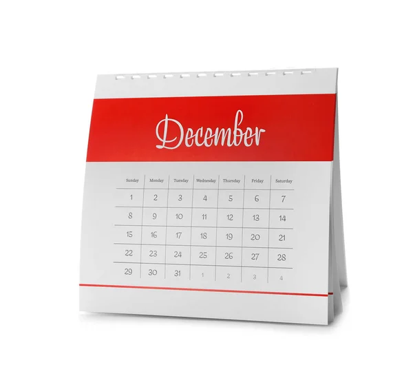 Paper calendar isolated on white. Planning concept — Stock Photo, Image
