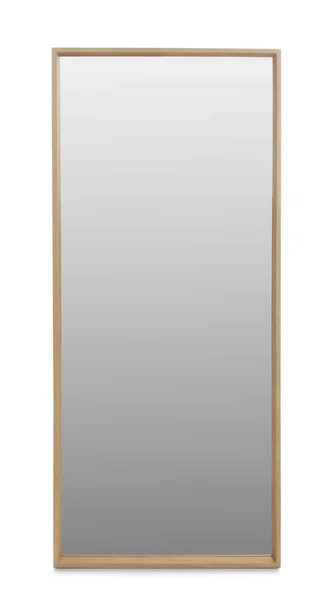 Beau Miroir Moderne Isolé Sur Blanc Décor Maison — Photo