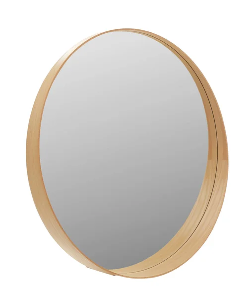 Espelho Moderno Bonito Isolado Branco Decoração Casa — Fotografia de Stock