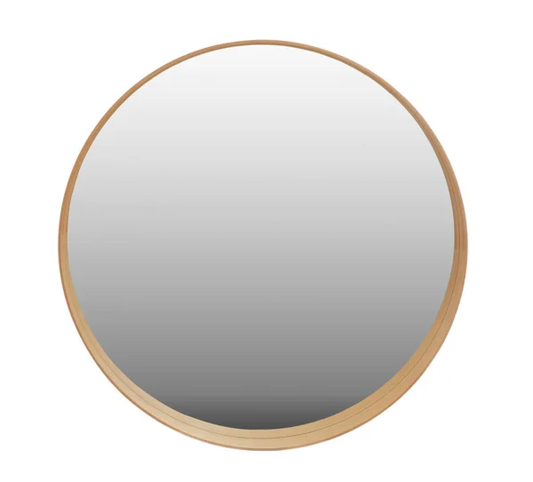 Vacker Modern Spegel Isolerad Vitt Inredning — Stockfoto
