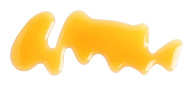 Fresh sweet honey isolated of white, top view