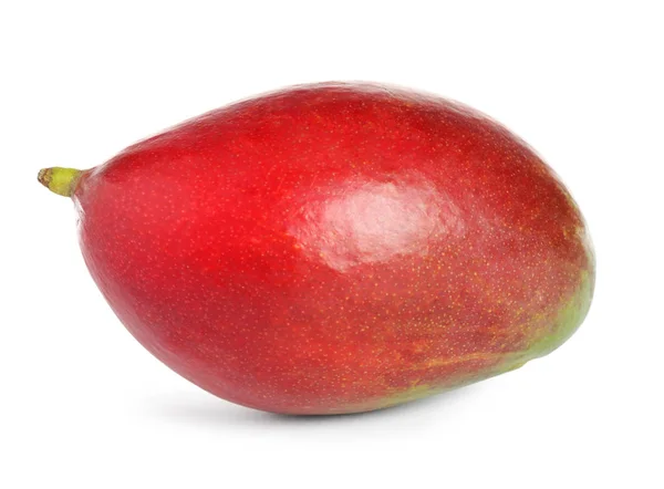 Νόστιμο ώριμο ζουμερό μάνγκο απομονωμένο σε λευκό — Φωτογραφία Αρχείου