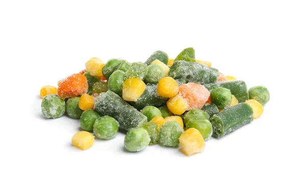 Hromadu mražené zeleniny izolovaných na bílém — Stock fotografie