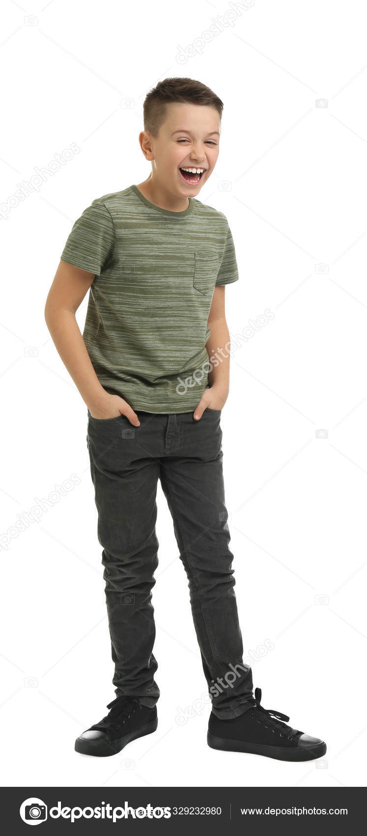 preteen boy models Full length portrait of laughing preteen boy on white background — Stock  Photo © NewAfrica #329232980