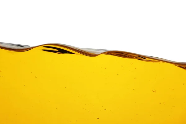 Cooking oil flow isolated on white. Color liquid — 스톡 사진