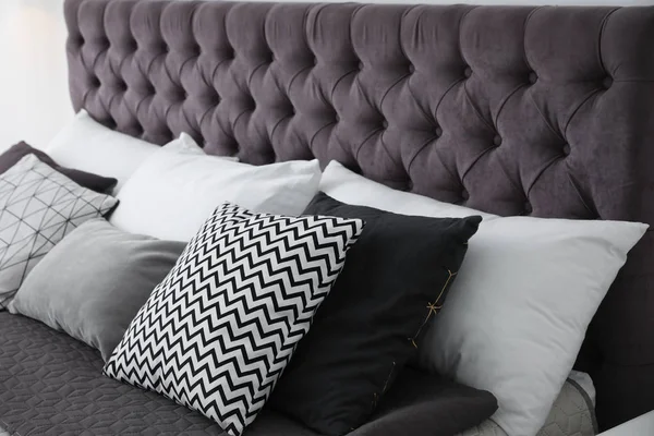Soft Pillows Modern Bed Room — 스톡 사진