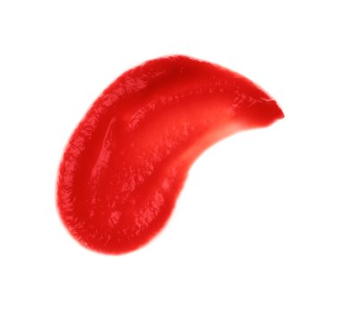 Beyaz üzerine izole edilmiş taze domates sosu.