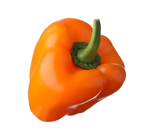 Raw orange bell pepper isolated on white — Stock Photo, Image