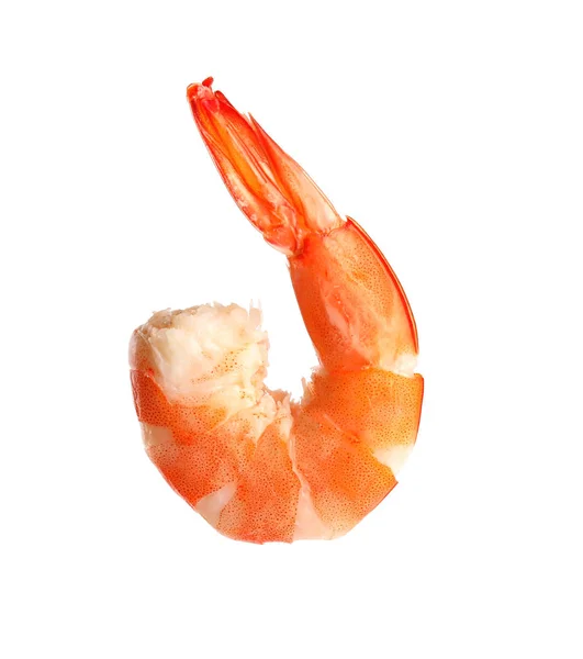 Смачні варені креветки ізольовані на білому. Здорові морепродукти — стокове фото