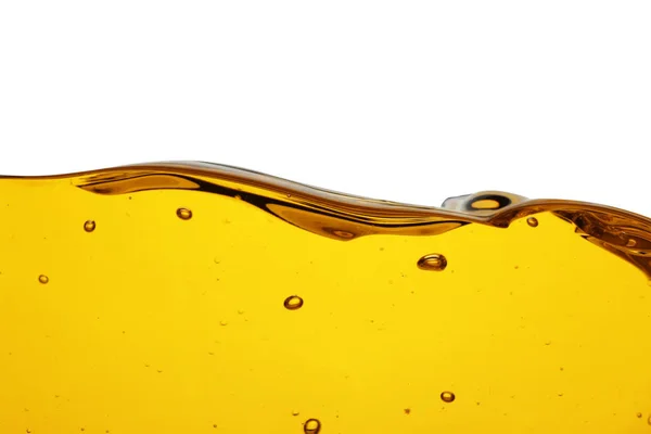 Cooking oil flow isolated on white. Color liquid — Stock Photo, Image