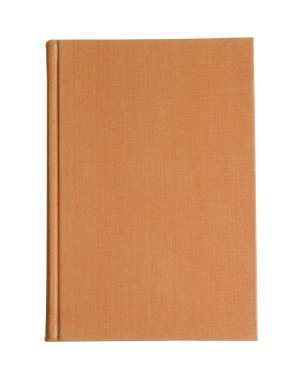 Eski bej kapaklı eski kitap beyaz, üst görünümde izole