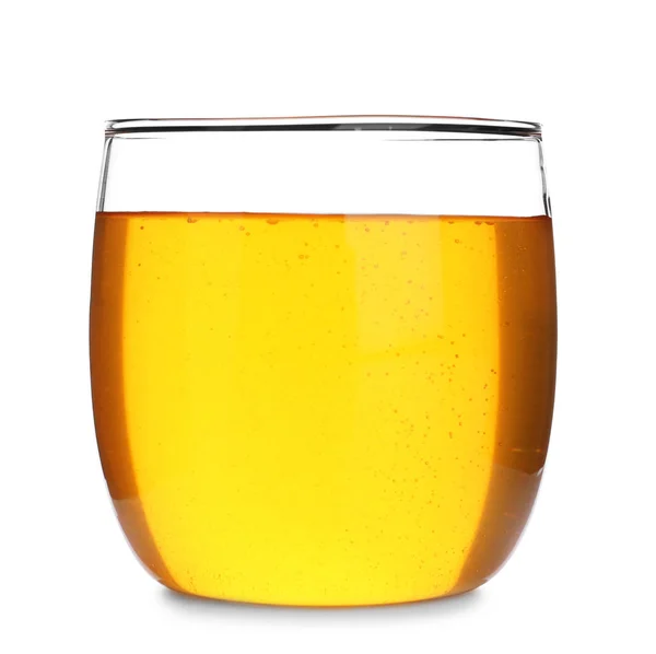 Tarro de miel orgánica aislado en blanco —  Fotos de Stock