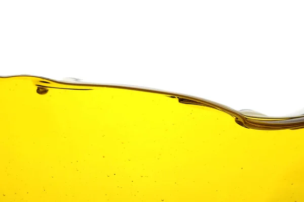 Cooking oil flow isolated on white. Color liquid — Stock Photo, Image