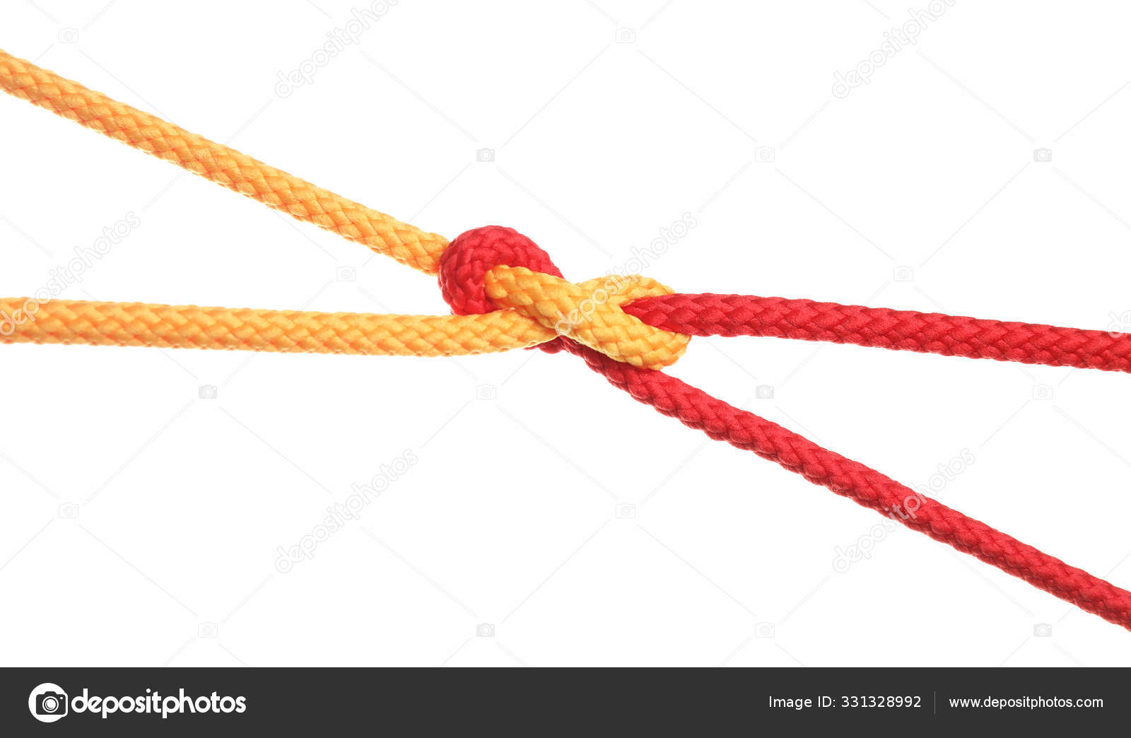Colorful Ropes Tied Together Knot Isolated White Unity Concept Stock Photo  by ©NewAfrica 331328992