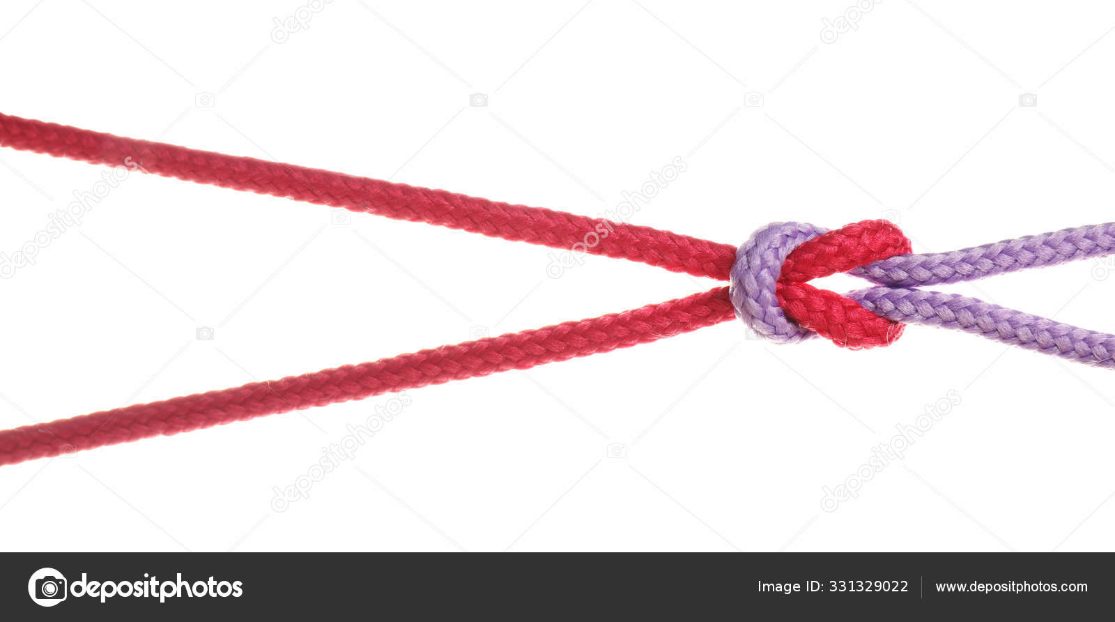 Colorful Ropes Tied Together Knot Isolated White Unity Concept Stock Photo  by ©NewAfrica 331329022
