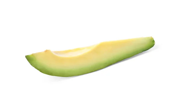 Slice of raw avocado isolated on white — Stock Photo, Image