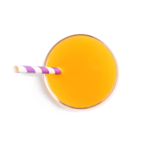 Friss ízletes mangó ital elszigetelt fehér, felső nézet — Stock Fotó