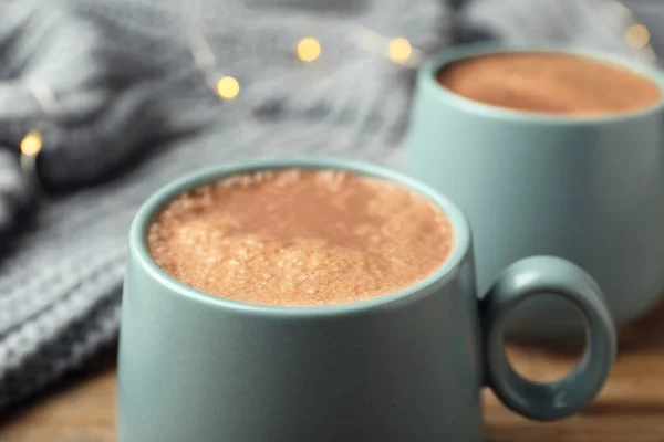 Tasse Köstlichen Heißen Kakao Nahaufnahme — Stockfoto