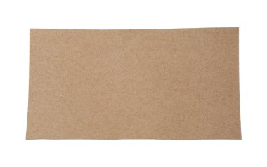 Beyaza izole edilmiş boş bir defter kağıdı parçası. Desenleme için boşluk