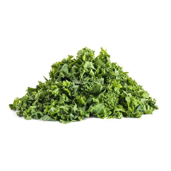 Fresh green kale leaves isolated on white — Stock Photo, Image