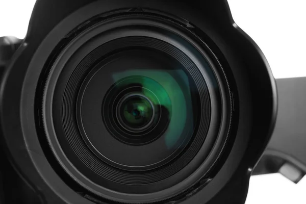 Profesjonalna Kamera Wideo Widok Bliska Obiektyw — Zdjęcie stockowe