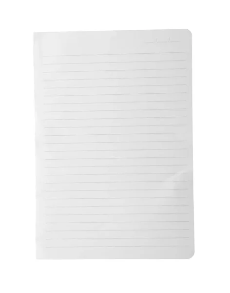 Κενό σημειωματάριο που απομονώνεται στο λευκό. Χώρος για σχεδιασμό — Φωτογραφία Αρχείου