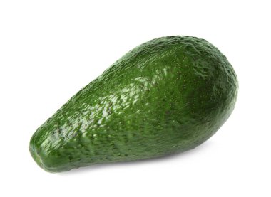 Lezzetli çiğ avokado meyvesi beyaza izole edilmiş.