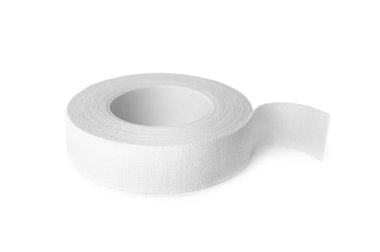 Tıbbi yapışkan alçı rulo beyaz üzerine izole