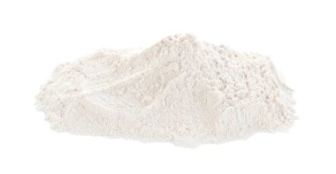 Pile of organic flour isolated on white clipart