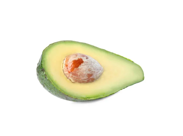 Smaklig rå avokado frukt isolerad på vit — Stockfoto