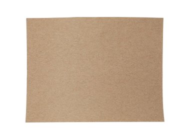 Beyaza izole edilmiş boş bir defter kağıdı parçası. Desenleme için boşluk