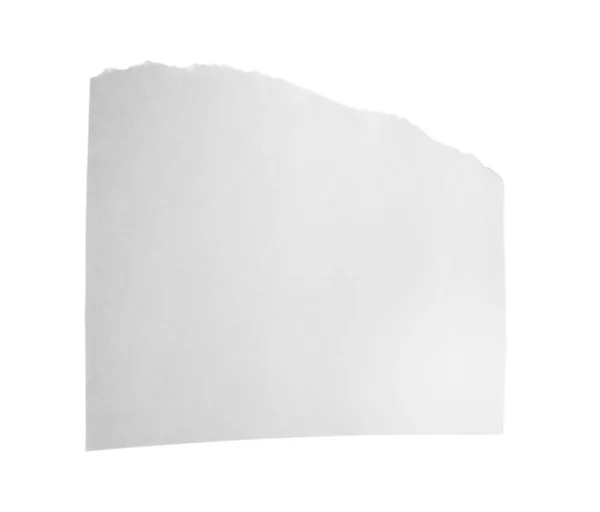 Pedazo de papel de cuaderno en blanco aislado en blanco. Espacio para desig — Foto de Stock