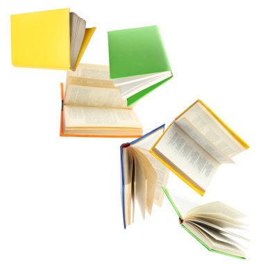 Beyaz üzerine boş sarı kapaklı kitap