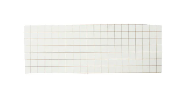 Pedazo de papel de cuaderno en blanco aislado en blanco. Espacio para desig — Foto de Stock