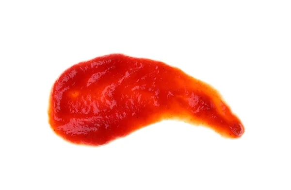 Fresco salsa de tomate delicioso aislado en blanco — Foto de Stock