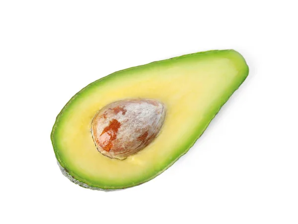 Lekker rauw avocado fruit geïsoleerd op wit — Stockfoto