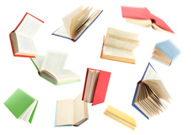 Boş açık yeşil kapaklı kitap beyaz üzerine izole