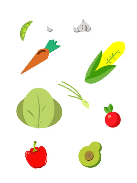 Illustrations Healthy Food White Background Nutritionist Recommendations — Stock Photo, Image