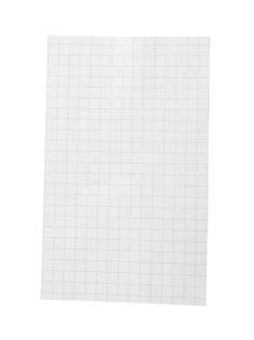 Boş defter kağıdı beyaza izole edilmiş. Tasarım için boşluk