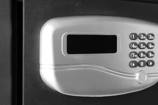 Black Steel Safe Electronic Lock Closeup — 스톡 사진