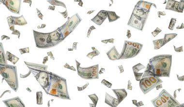 Beyaz arka planda bir dolarlık banknot. Ulusal Amerikan Curre