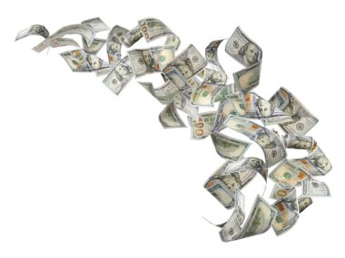 Beyaz arka planda bir dolarlık banknot. Ulusal Amerikan Curre