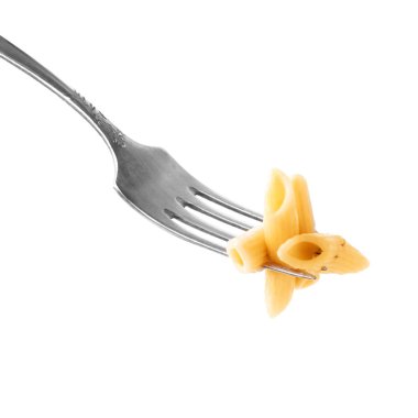 Lezzetli makarna ile yalıtılmış beyaz makarna.