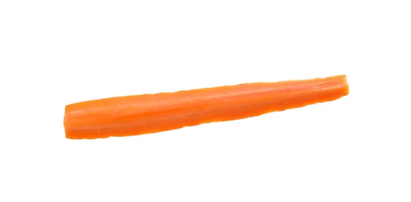 Trozo de zanahoria fresca madura aislada en blanco —  Fotos de Stock
