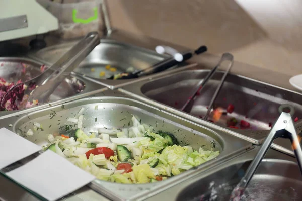 Containers Tasty Food School Canteen — Stock Photo, Image