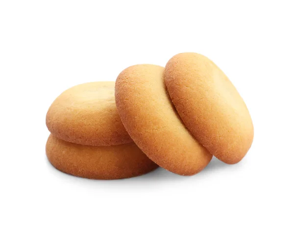 Смачне свіже пісочне печиво ізольоване на білому — стокове фото