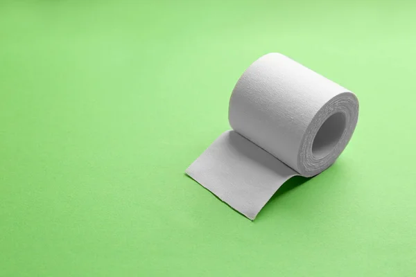 Sticking Plaster Roll Green Background Space Text — 스톡 사진