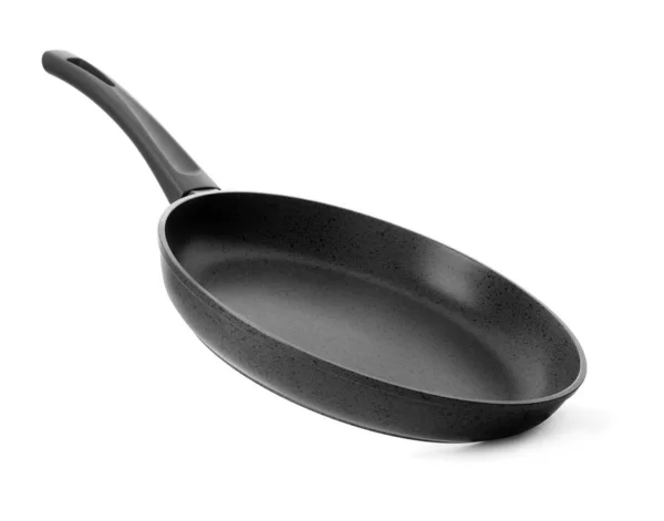 Empty modern frying pan isolated on white — 스톡 사진